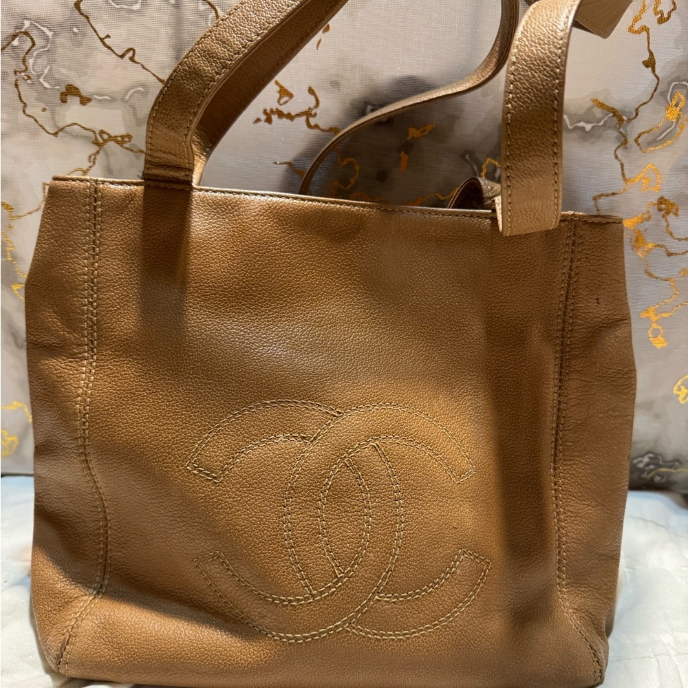 CHANEL Brown Leather Tote